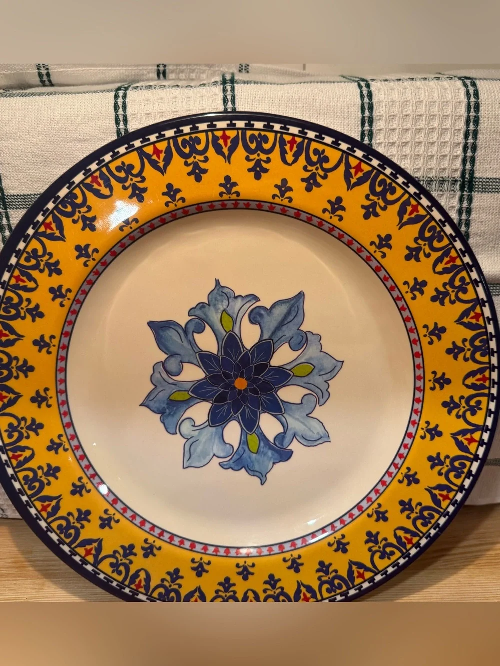 Williams Sonoma Sicily Melamine Dinner Plate, Yellow Multi